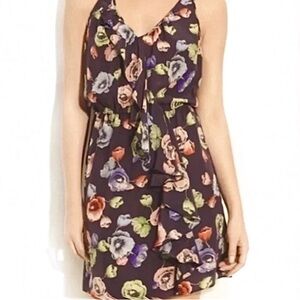 Rebecca Taylor Silk Floral Poppy Ruffle Dress